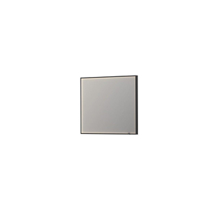 Ink spiegels miroir sp19 rectangle dans un cadre en acier avec chauffage à led. couleur changeante. dimmable et interrupteur 80x100cm noir mat