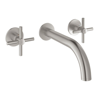 GROHE AtrioWastafelkraan Inbouw - uitloop 18cm - S-size - kruisgrepen - supersteel