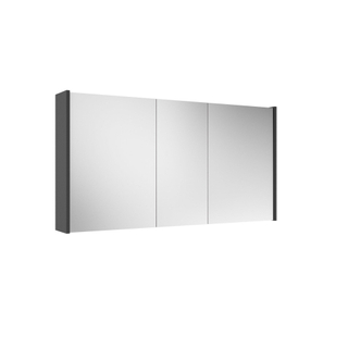 Adema Prime Spiegelkast - 120x63x16cm -inclusief zijpanelen - mat antraciet