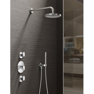Hotbath Get together IBS5 Regendoucheset inbouw - 35cm wandarm - 20cm ronde hoofddouche - staafhanddouche - chroom SHOWROOMMODEL