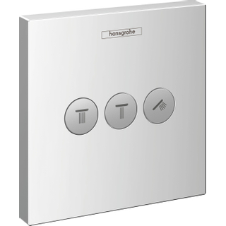 Hansgrohe ShowerSelect Ensemble de finition pour robinet d'arrêt encastré avec 3 fonctions d'arrêt chrome