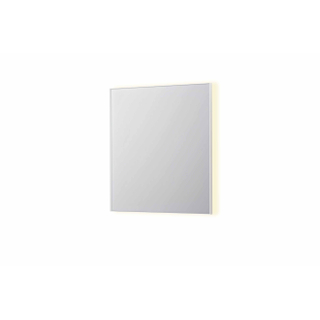 INK SP32 spiegel - 70x4x80cm rechthoek in stalen kader incl indir LED - verwarming - color changing - dimbaar en schakelaar - mat wit