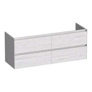 BRAUER Inspire wastafelonderkast 140 4 softclose lades - greeploos - 2 sifon uitsparingen - Forest Seashell