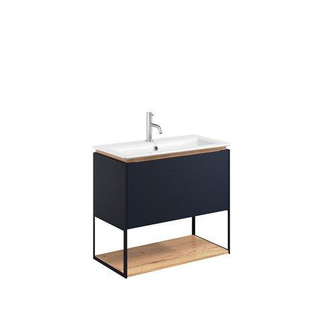 Crosswater Mada Ensemble de meuble - 70x36.7x61cm - lavabo - 1 trou de robinet - open frame - Indigo Blue