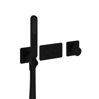 Hotbath Gal Hotbath Gal Afbouwdeel voor inbouwthermostaat met 2 pushbuttons zwart mat