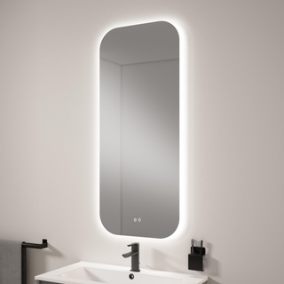 Adema Vygo miroir - 120x50x2cm - chauffage et éclairage - arrondi