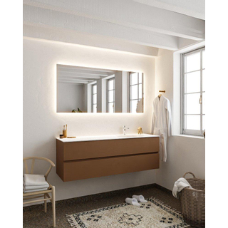 Mondiaz VICA ensemble de meuble de salle de bain - 150cm - meuble sous-vasque reposant - 2 tiroirs - lavabo moon droite - 1 trou de robinet - version XL 60cm de haut