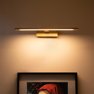 QAZQA Jerre wandlamp - 41.5x13.5x5.5cm - incl. LED - IP44 - messing (goud)