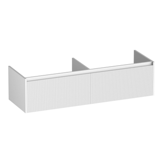 BRAUER Embrace Wavy meuble sous lavabo 140 2 tiroirs softclose - sans poignée - 2 découpes pour siphon - blanc mat