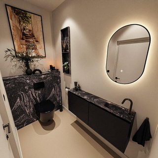 MONDIAZ TURE-DLUX Meuble toilette - 120cm - Urban - EDEN - vasque Lava - position droite - 1 trou de robinet