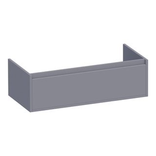 BRAUER Hope wastafelonderkast - 99x30x45.5cm - 1 softclose lade greeploos - 1 sifon uitsparing - mat grijs