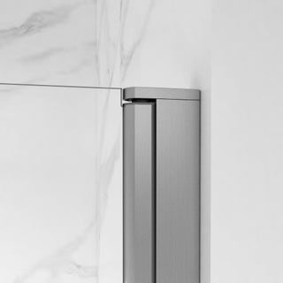 FugaFlow Eccelente Vetro Douchecabine - 70x100x200 - Profiel veiligheidsglas - anti kalk - Geborsteld RVS PVD (RVS)