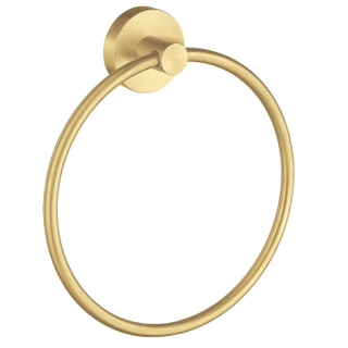 Smedbo Home Handdoekring - 17x3.6cm - geborsteld messing