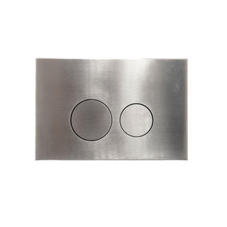 FugaFlow Metal Bedieningsplaat - bedieningspaneel voor Geberit UP320 inbouwreservoir - dualflush - ronde knoppen - metaal RVS
