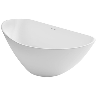 Riho Granada Vrijstaand bad - 170x80cm - Solid Surface - Links - incl. zitje - incl. hoofdkussen - Mat Wit