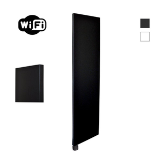 Sanicare HPW Denso Elektrische Radiator - 180x40cm - 948W - wifi - thermostaat - zwart - linksonder - mat zwart