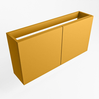 Mondiaz FOWY Meuble sous lave-mains - 80x22x50cm - 2 portes - push to open - softclose - Ocher