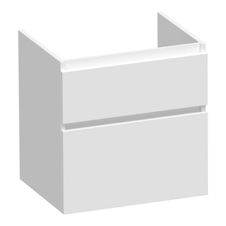 BRAUER Delight meuble sous lavabo - 60x46x60cm - 2 tiroirs softclose - sans poignée - 1 découpe pour le siphon - blanc mat