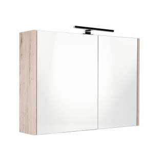 Best Design Halifax spiegelkast 80x60cm met opbouwverlichting MDF houtlook