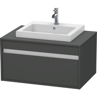 Duravit Ketho Meuble sous-lavabo avec 1 tiroir pour 1 lavabo encastrable 80x42.6x55cm graphite