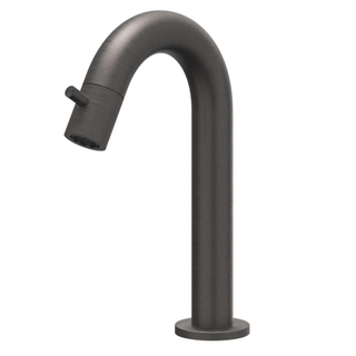 IVY Concord Robinet de lavabo - courbé - apparent - bas - RVS316 - PVD carbone noir brossé