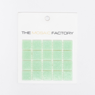 SAMPLE The Mosaic Factory Amsterdam Carrelage mosaïque - 2x2x0.4cm - pour mur et sol pour intérieur et extérieur carré - verre Ultra clair vert