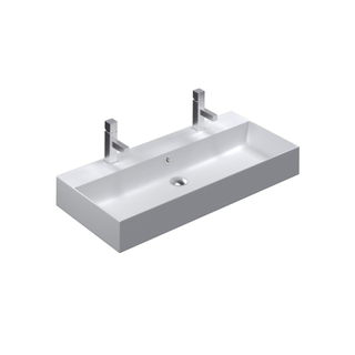 Thebalux wastafel model Cube 1x kom 2x kraangat