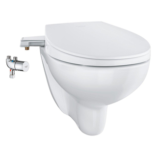 GROHE bau keramiek siège de toilette pour douche avec wc suspendu + thermostat blanc