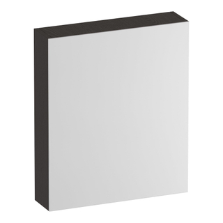 BRAUER Impress Armoire de toilette - 60x70x15cm - sans éclairage - avec 1 porte miroir double face à ouverture vers la gauche - Anthracite Bois