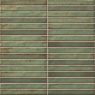 La Platera Céramique Raku Carreau mural céramique - 35x35cm - 9.2mm - kitkat - Vert