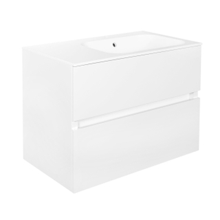 Best Design Splash meuble sous vasque sans poignée 80cm 2 tiroirs sans vasque Blanc