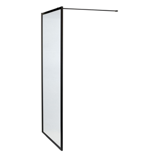 FugaFlow Efficiente Vetro inloopdouche badkamer - 120x200cm - veiligheidsglas - mat zwarte lijst rondom - anti kalk
