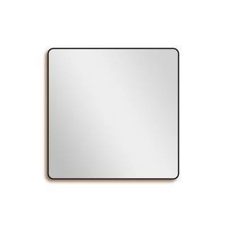 Saniclass Retro Line 2.0 Square Miroir carré 120x120cm arrondi cadre noir mat