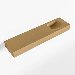 Mondiaz LEX Fontein - 120x30x12cm - wasbak Rechts - zonder kraangaten - solid surface - Oro