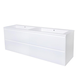 Saniclass New future meuble lavabo 160x55x45.5cm avec lavabo blanc
