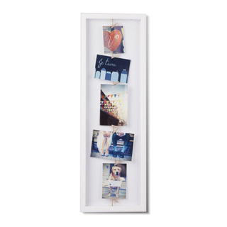 Cadre photo Umbra Clothesline 24x72x4cm polyester blanc