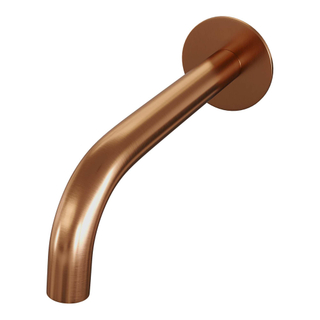 Brauer Copper Edition Baduitloop - gebogen uitloop 20cm - rozet - Koper geborsteld PVD