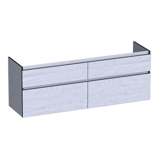 BRAUER Delight Edge wastafelonderkast 160 4 softclose lades - greeploos - 2 sifon uitsparingen - Forest Seashell