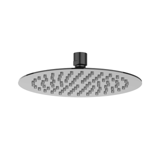 IVY Douche de tête - slim - 20cm - buses anticalcaires - Eco-air - Chrome noir PVD