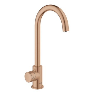 GROHE Blue Home Keukenkraan - 1-gats - C-uitloop - starterkit - Wifi - bleutooth - chilled en sparkling water - warm sunset geborsteld