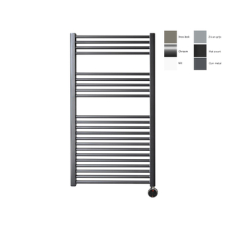 Sanicare Radiateur électrique - 111.8 x 60cm - thermostat chrome en dessous droite - gunmetal