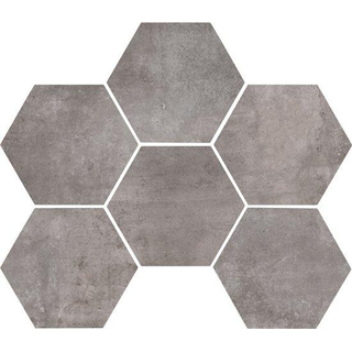 SAMPLE Marazzi Clays Vloer- en wandtegel hexagon 18x21cm 9.5mm R9 porcellanato Lava