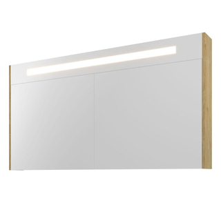 Proline Spiegelkast Premium met geintegreerde LED verlichting, 3 deuren 140x14x74cm Ideal oak