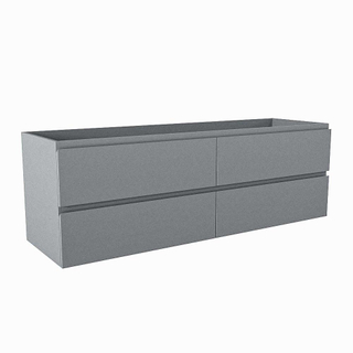 Mondiaz HAY wastafelonderkast - 150x45x50cm - 4 lades - uitsparing midden - softclose - Plata