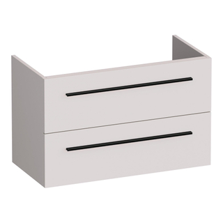 BRAUER Trust meuble sous lavabo peu profond 80 excl. poignées à poser 2 tiroirs softclose et 1 découpe pour le siphon - mat sable