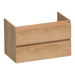 BRAUER Joy wastafelonderkast 80 2 softclose lades - greeploos - 1 sifon uitsparing - Forest Tan