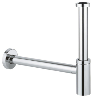 GROHE Universeel design sifon 1 1/4 met muurbuis en roset chroom OUTLETSTORE