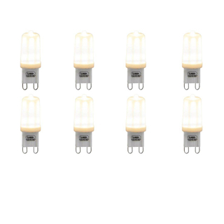 Luedd Lampe LED - lot de 8 - G9 - 3W - 2700K - 280LM - à intensité réglable