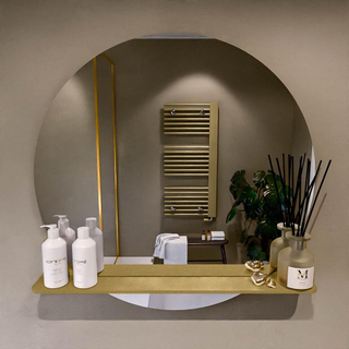 Mondiaz SPOT Miroir de salle de bain - rond 80cm - plan de miroir - couleur Oro