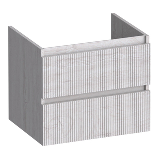 BRAUER Joy Wavy wastafelonderkast 60 2 softclose lades - greeploos - 1 sifon uitsparing - Forest Seashell